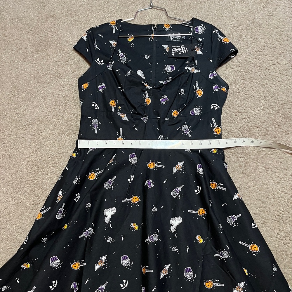 Hell Bunny Trick or Treat 50’s Dress Halloween Candy print - Picture 7 of 8